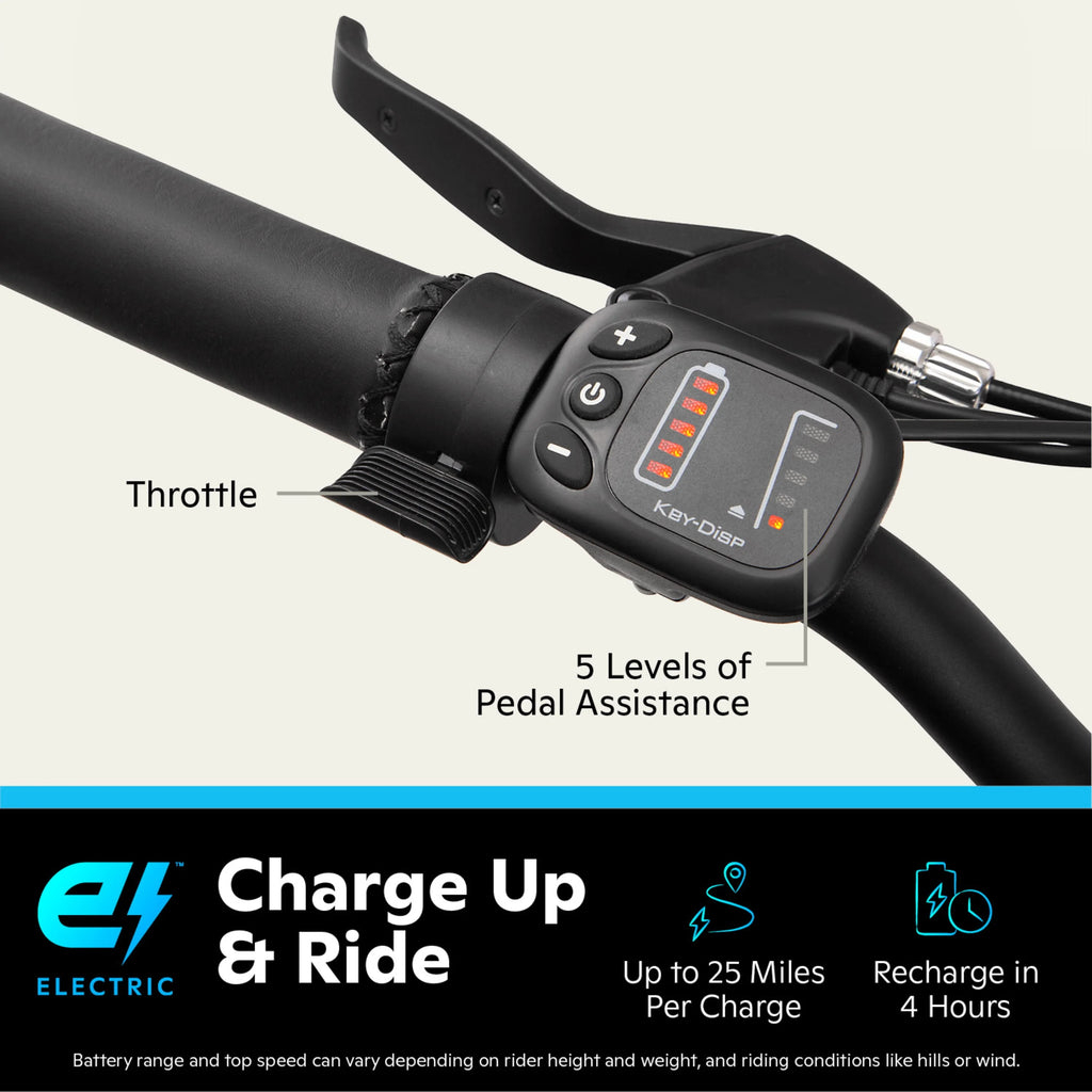 26-in. Low Step Cruiser Electric Bike 250w Motor E77172