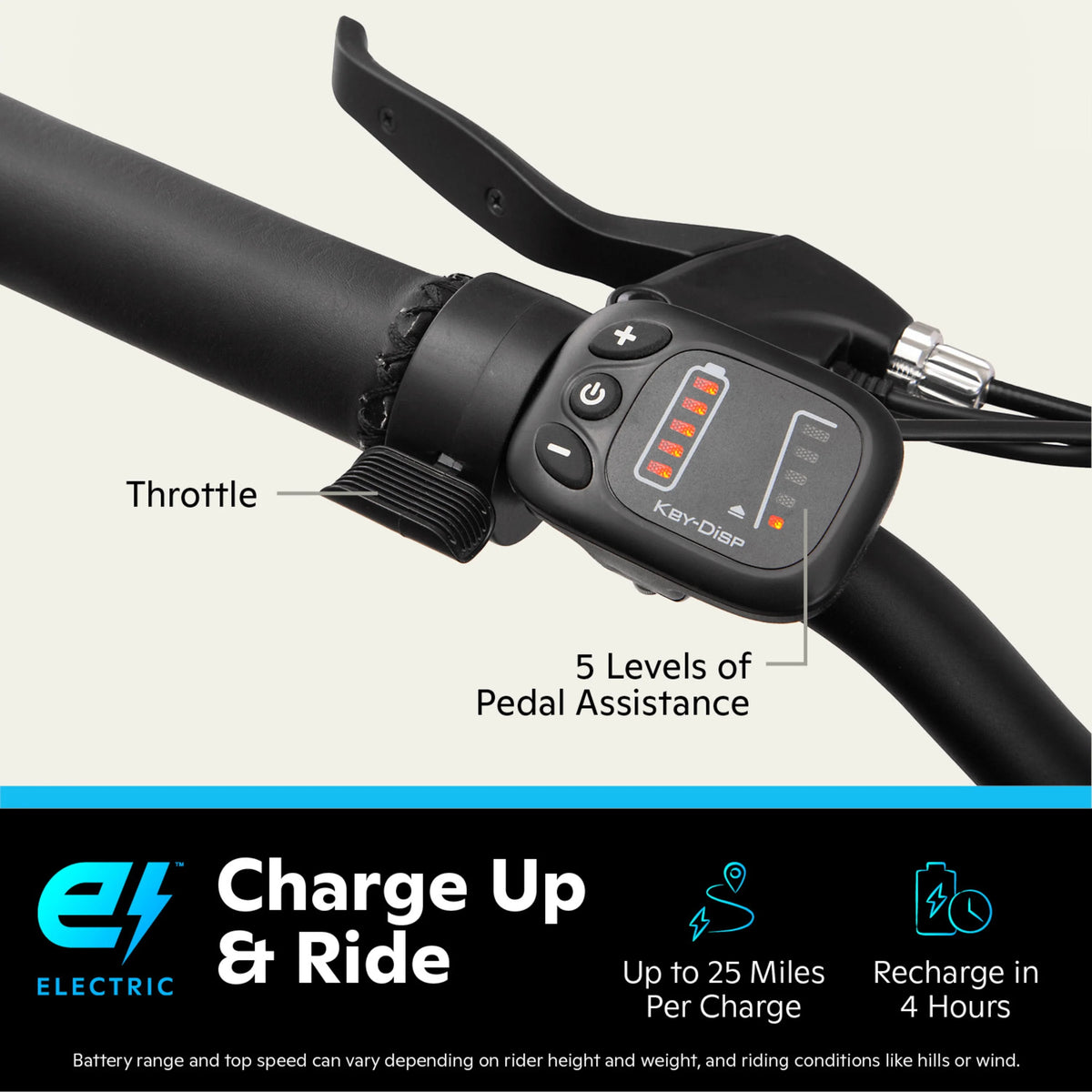 26-in. Low Step Cruiser Electric Bike 250w Motor E77172