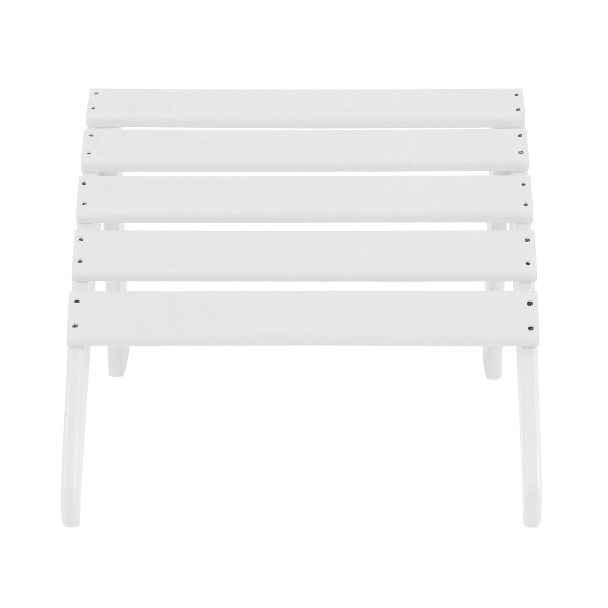 12 Piece White Adirondack Chairs Set with Ottoman and Side Table A357878