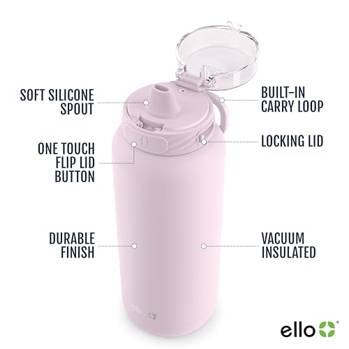 32oz Stainless Steel Water Bottle with Straw and Carry Handle J5985