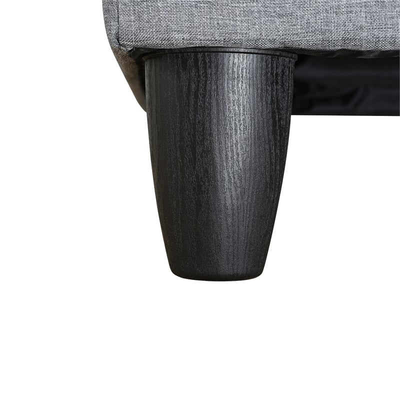 Microfiber Fabric Right Facing Sectional Grey A16534