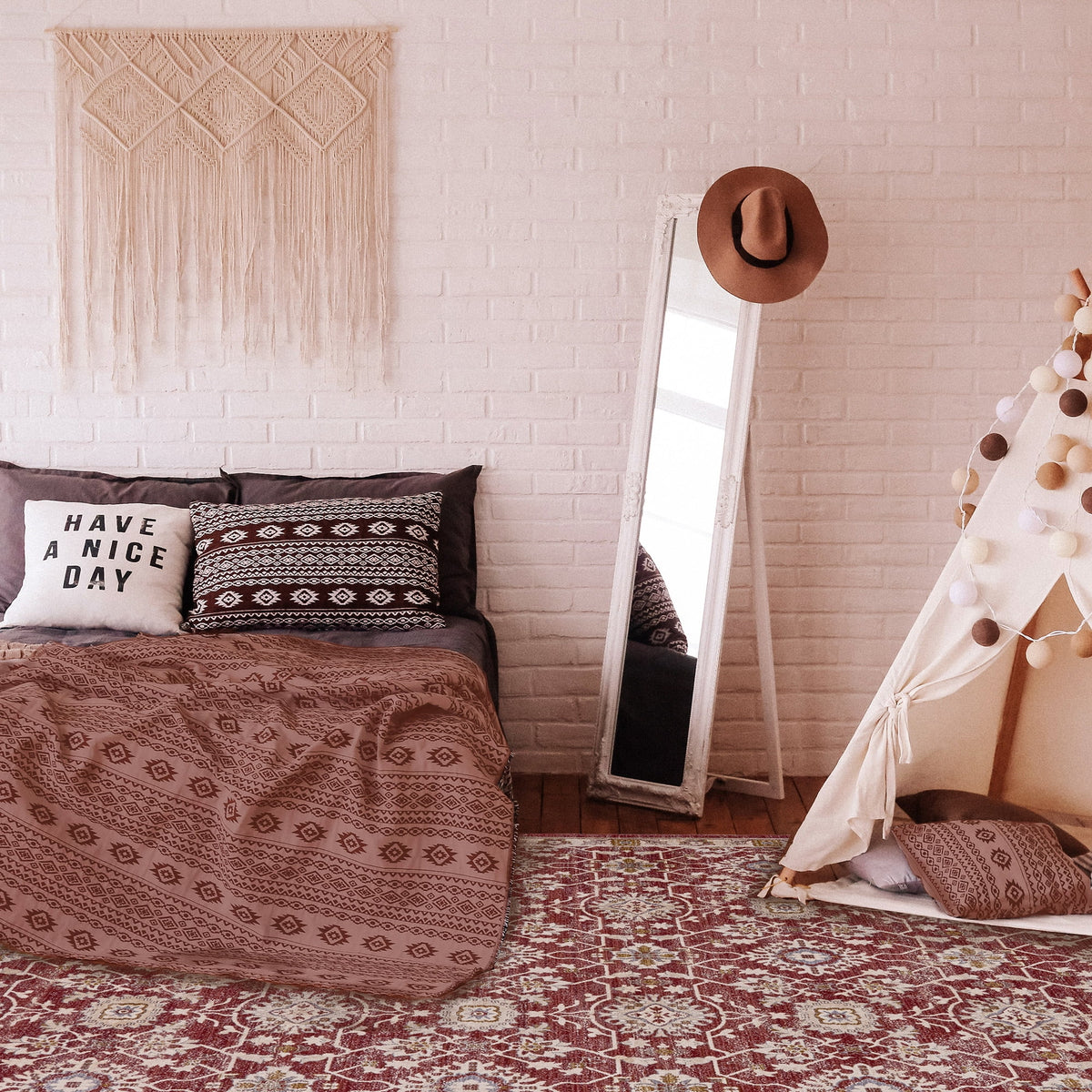 Terra Cotta Traditional Area Rug 9x12 P12262