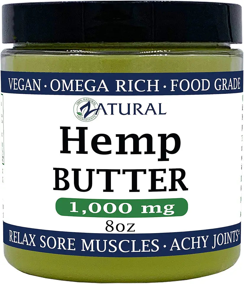 100% Pure Organic Raw Vegan Hemp Butter 8 oz K8731