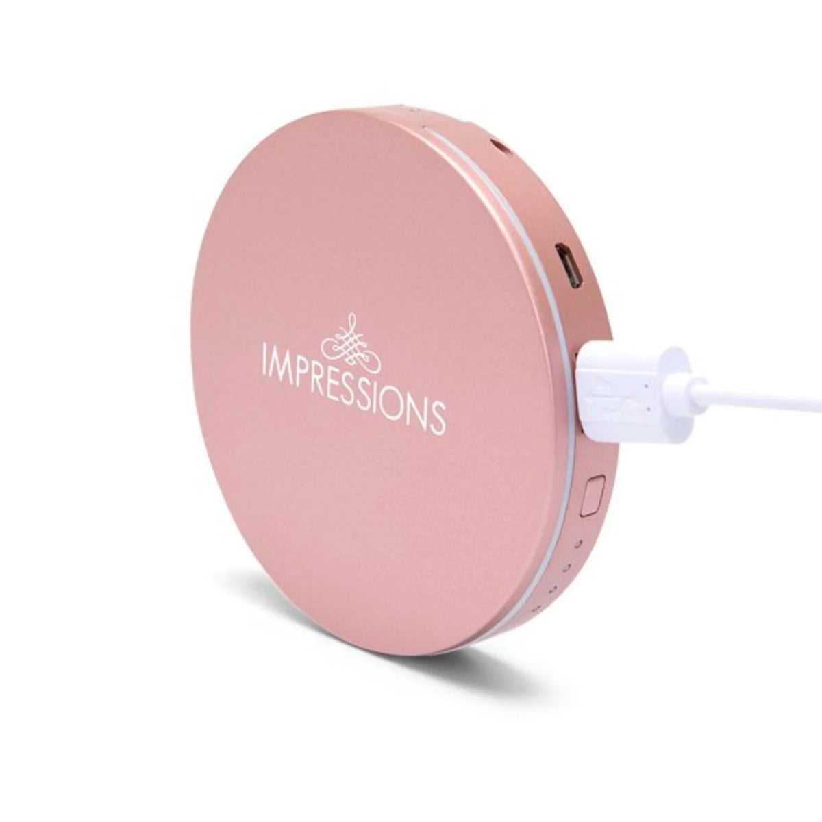 Rechargeable Lighted Round Travel Mirror with 5X Magnifying Glass P753