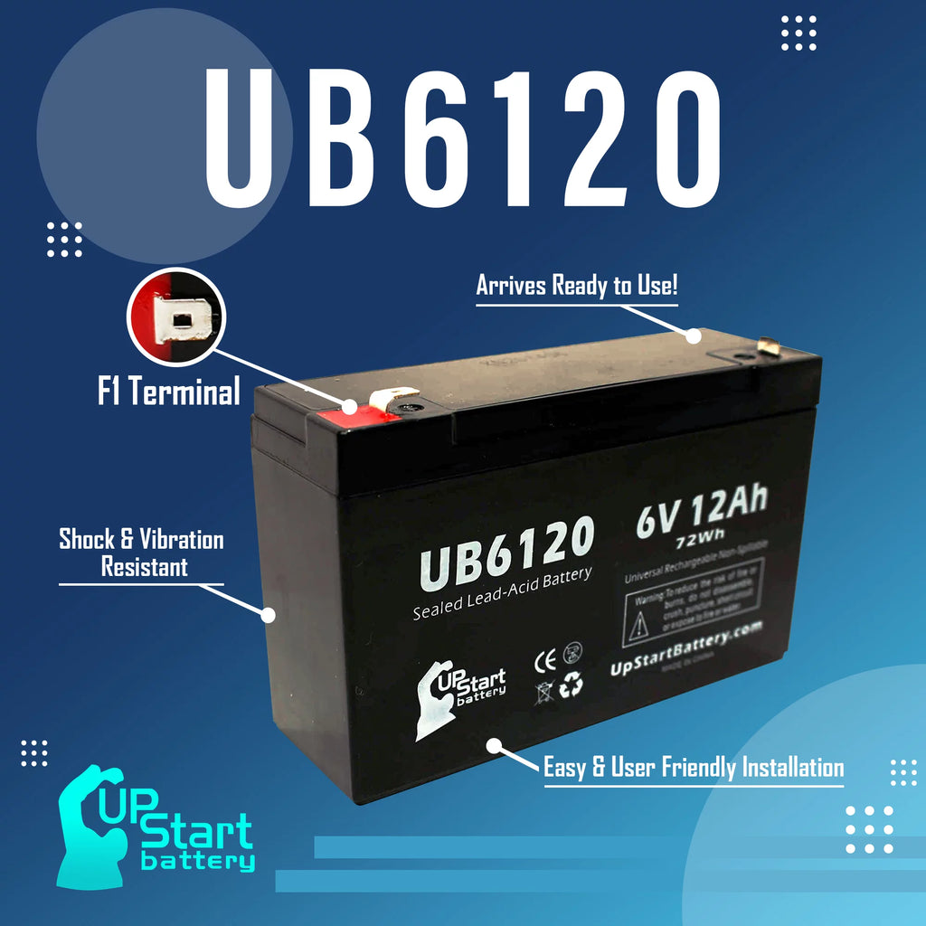 4x Pack 6V 12Ah Sealed Lead Acid Battery R5255