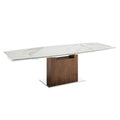 White Marbled Porcelain Top Dining Table K833846