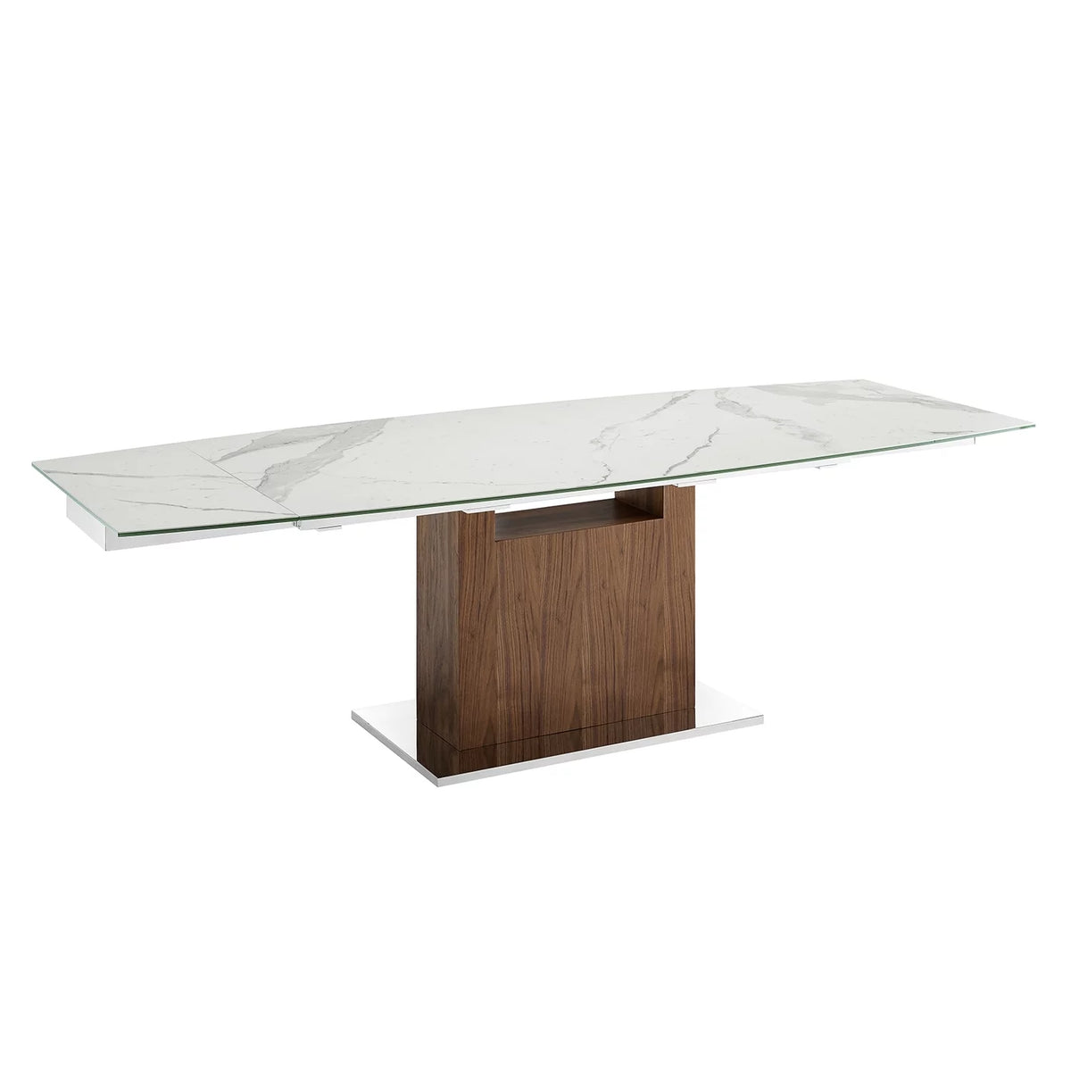White Marbled Porcelain Top Dining Table K833846