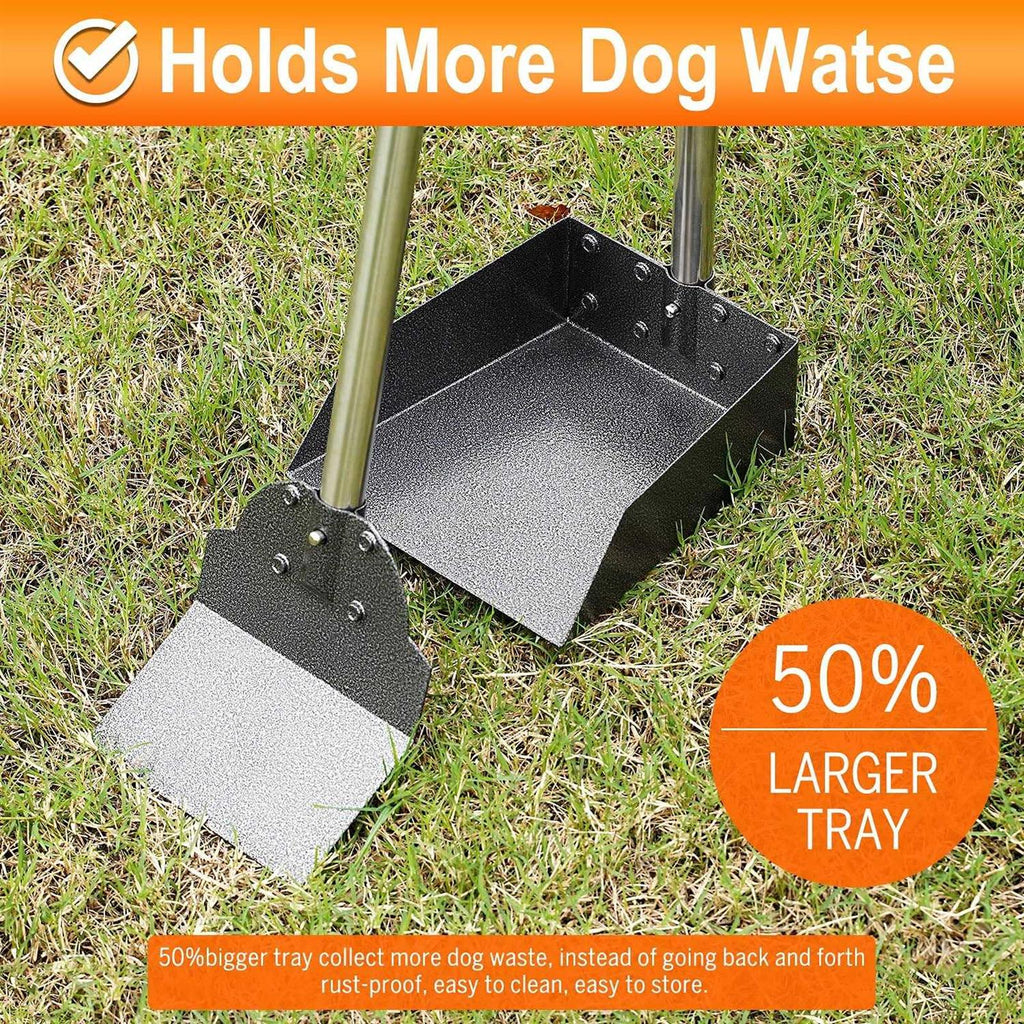 Metal Dog Pooper Scooper with Adjustable Long Handle Y891