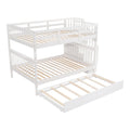 Full over Full Bunk Bed with Twin Trundle White Z767263