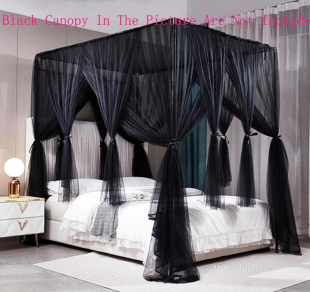 Queen Size Black Canopy Bed Frame W937