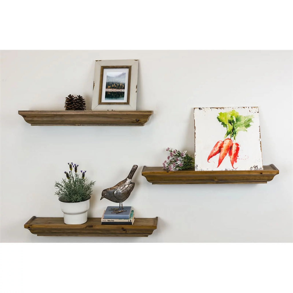 Yellow Solid Wood Shelf Z539