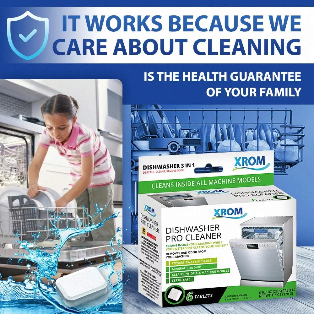 Dishwasher Cleaner and Descaler, 6 Treatments W983686
