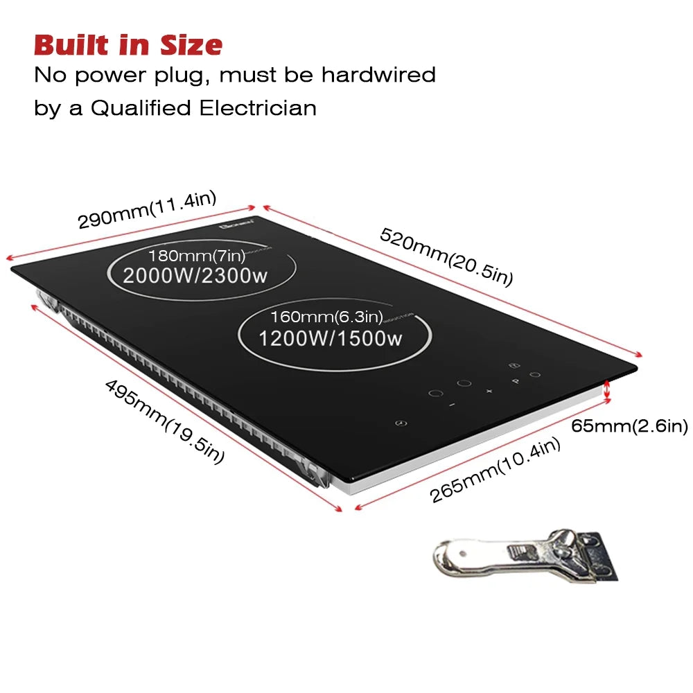 2 Burner Electric Cooktop I854