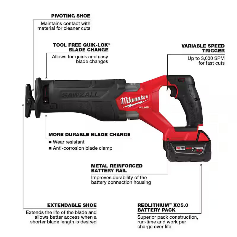 18V Lithium-Ion Brushless Cordless Reciprocating Saw Kit L735920