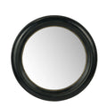 Black Vintage Style Framed Round Wall Mirror C134657