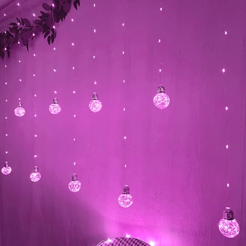 200 LED Warm White Curtain String Lights with Remote Y881498