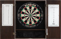 Solid Wood Cabinet & Sisal/Bristle Dartboard Set U737