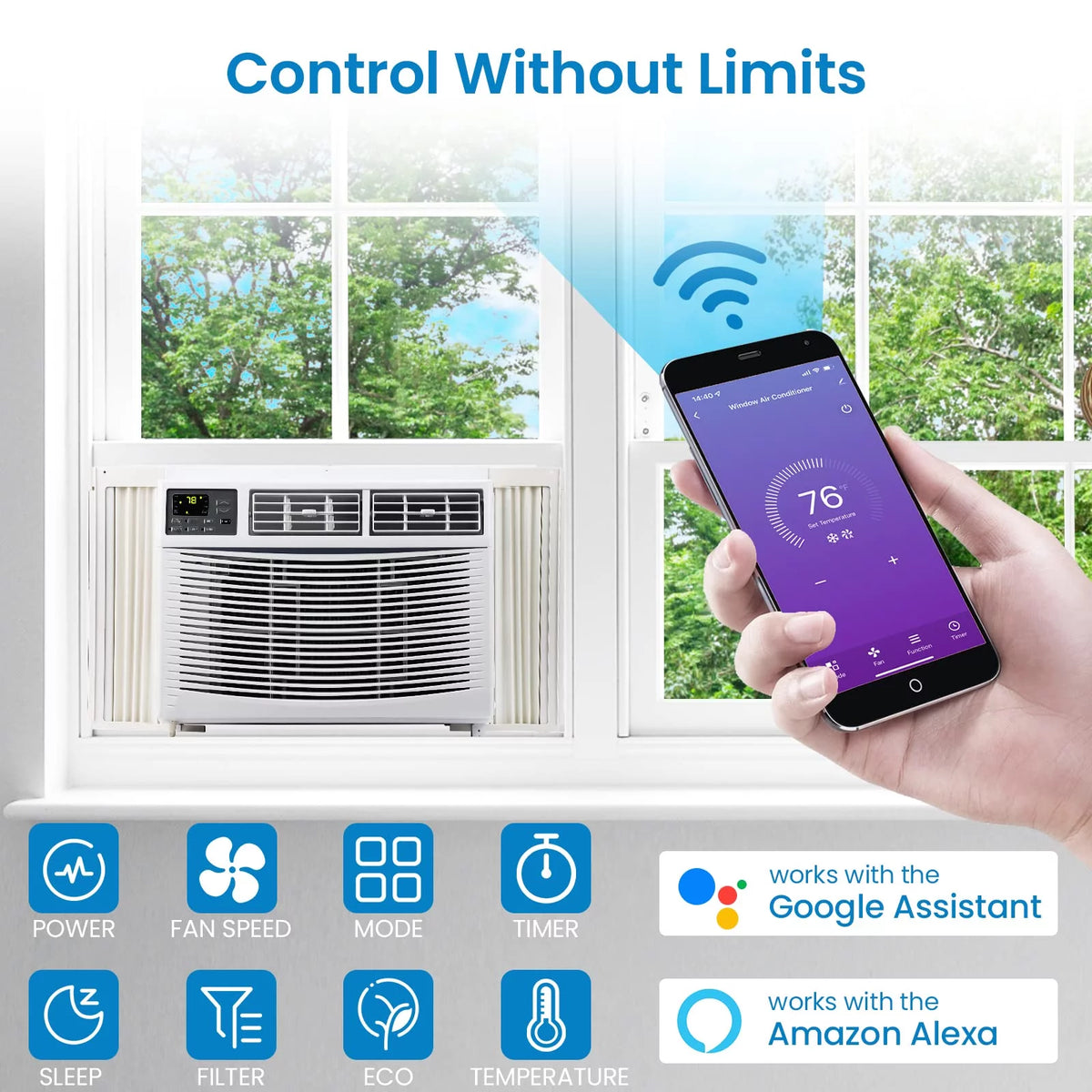10000 BTU Smart Window Air Conditioner P172