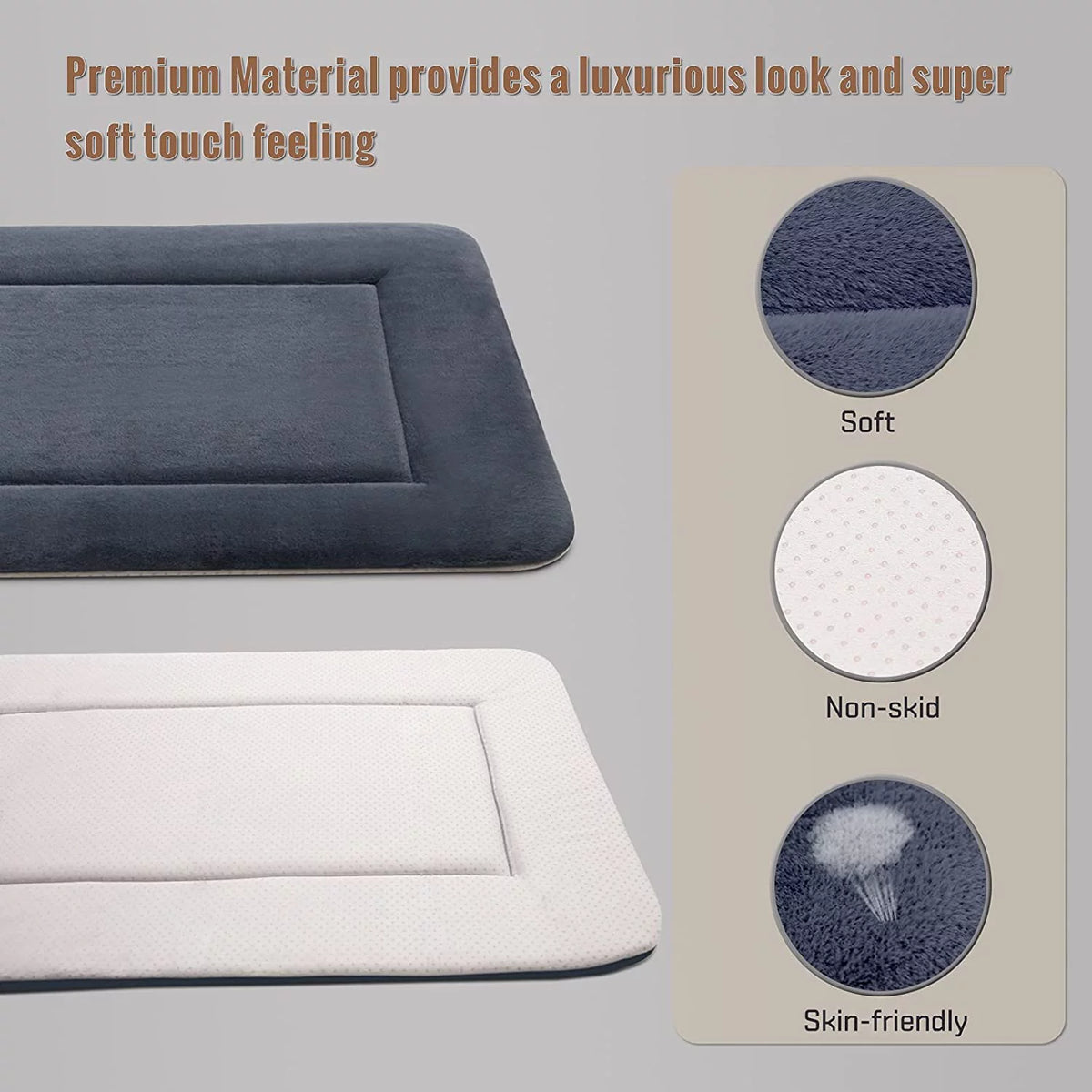 Soft Dog Bed Crate Pad Mat Machine Washable Pet Mattress C317