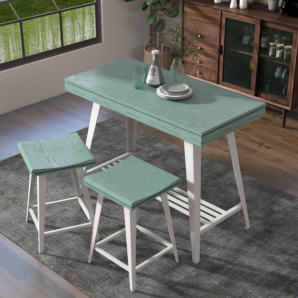 3-Piece 47-Inch Counter Height Table Set R592