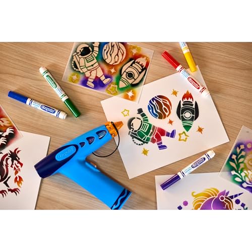 Battery-Powered Sprayer with 8 Washable Markers & 5 Stencils Craft Set P98563