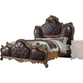 Faux Leather Honey Oak Eastern King Bed U89736