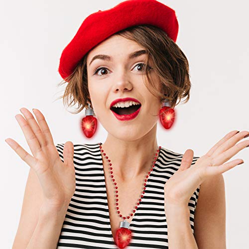 Light-up Bulb Earrings and Bulb Necklaces E389