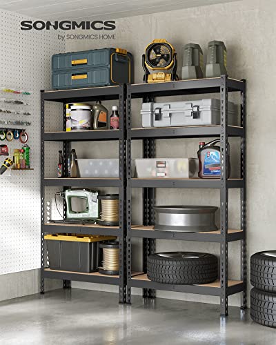 5-Tier Storage Shelves Set of 2 Black Y521