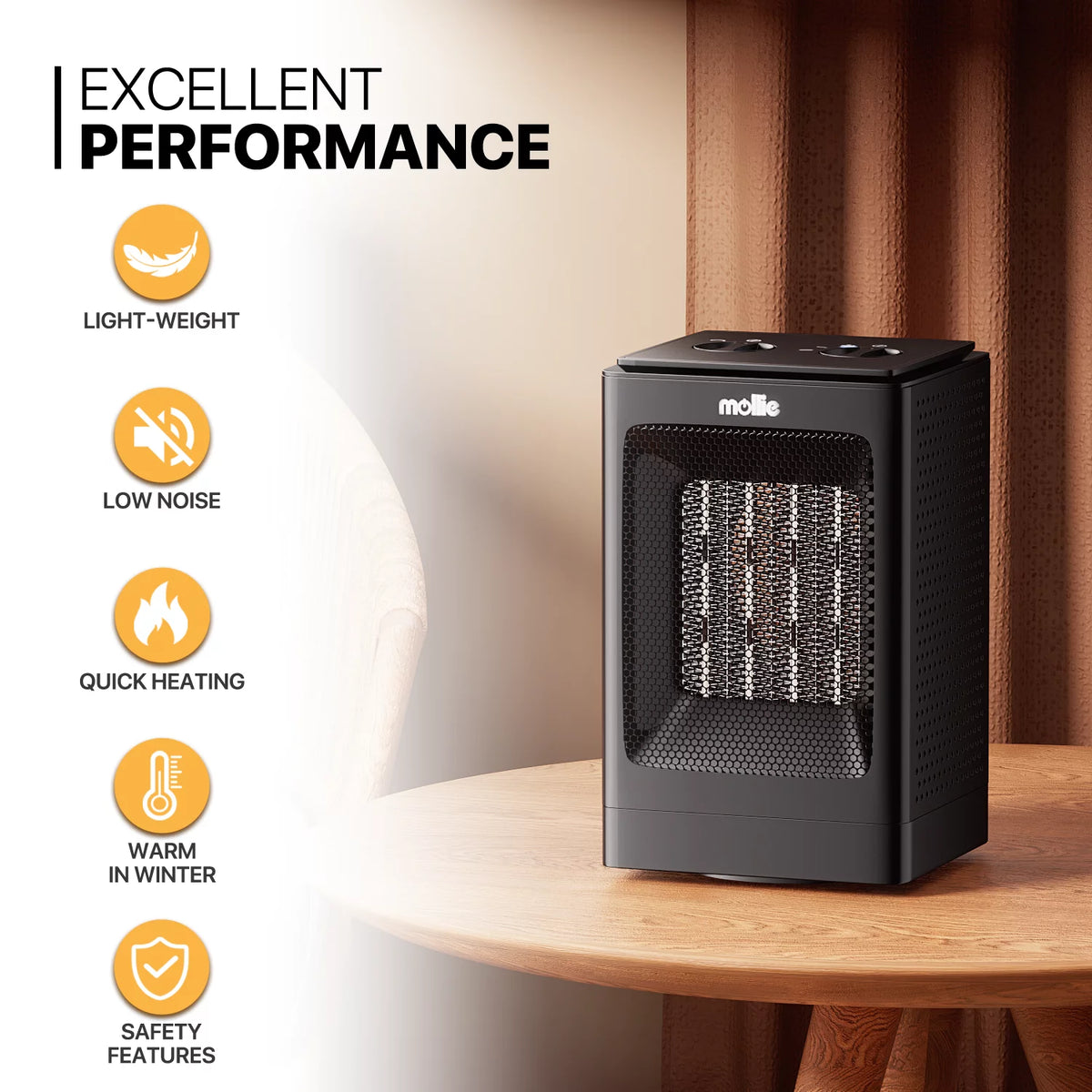 1500W PTC Portable Electric Space Heater P37307