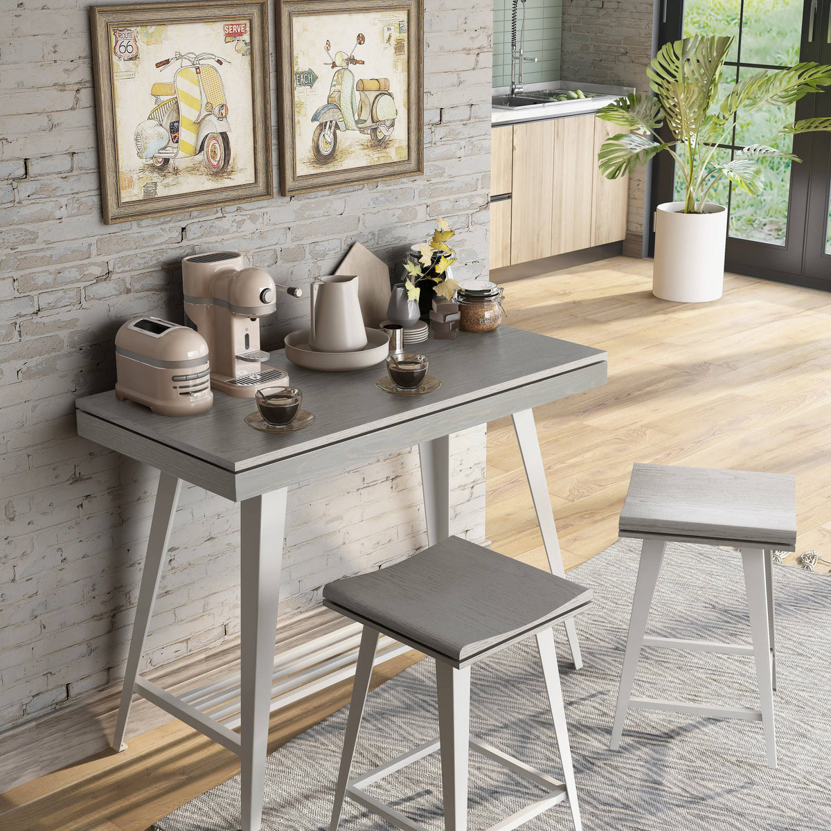 3-Piece 47-Inch Counter Height Table Set R592