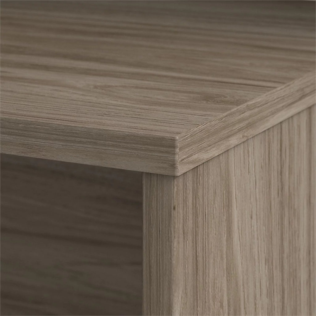 72W Engineered Wood L Desk with Hutch and Drawers A12173
