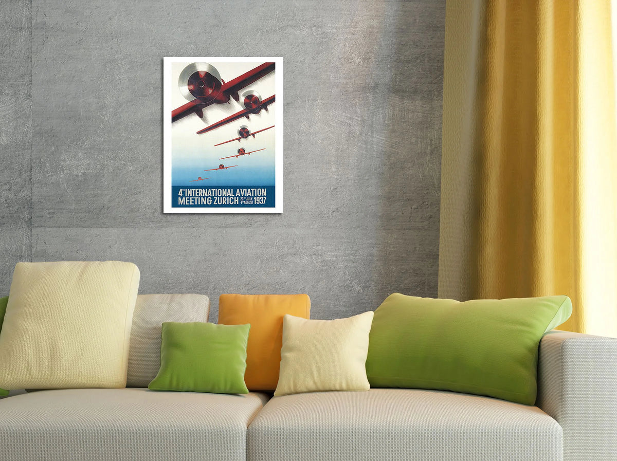 Vintage Aviation Poster Japanese Rice Paper Art Print 17 x 22 in Q161