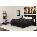 Black Full Size Fabric Platform Bed with Tufted Headboard E277637