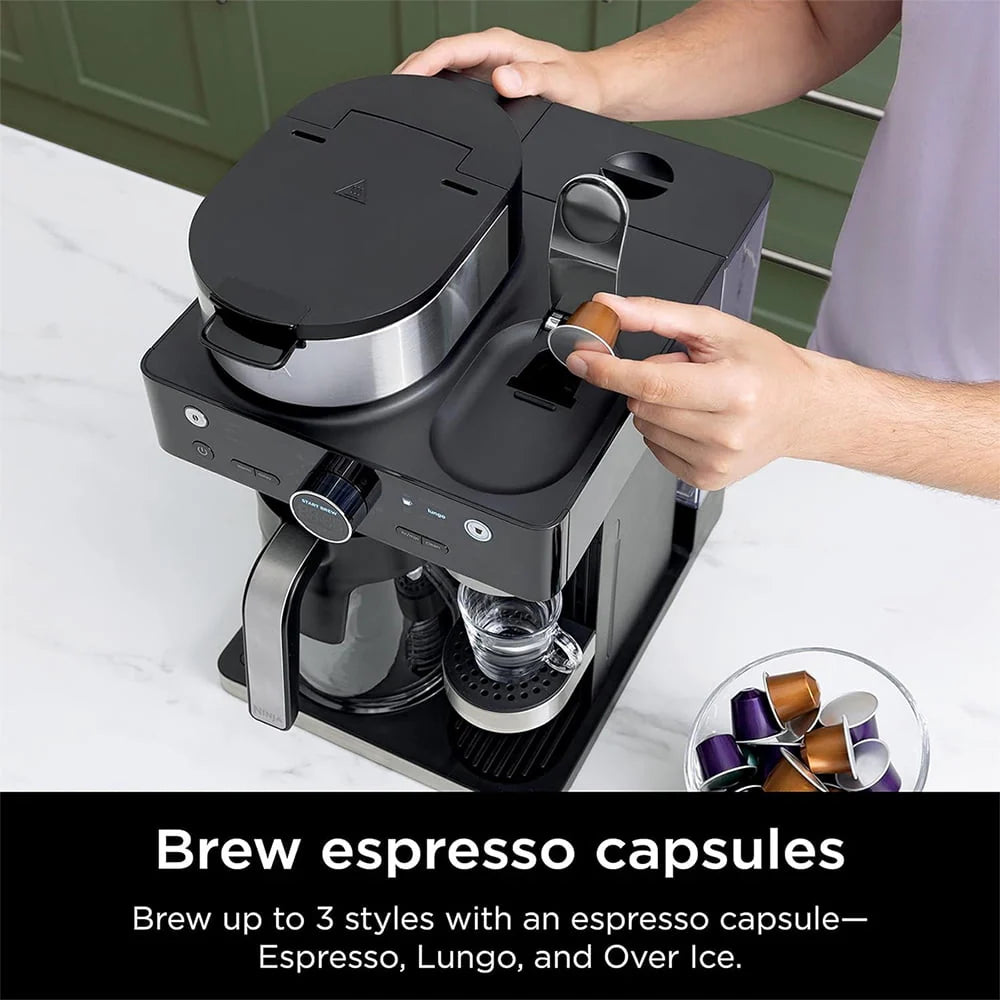 Black and Stainless Steel Espresso & Coffee System E203