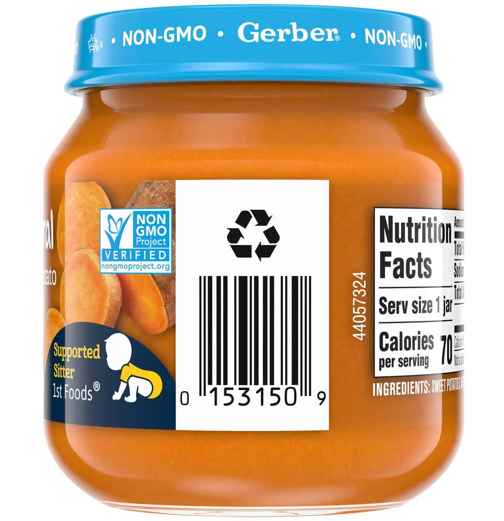 Sweet Potato Baby Food 4 oz Jar 10 Pack V51093