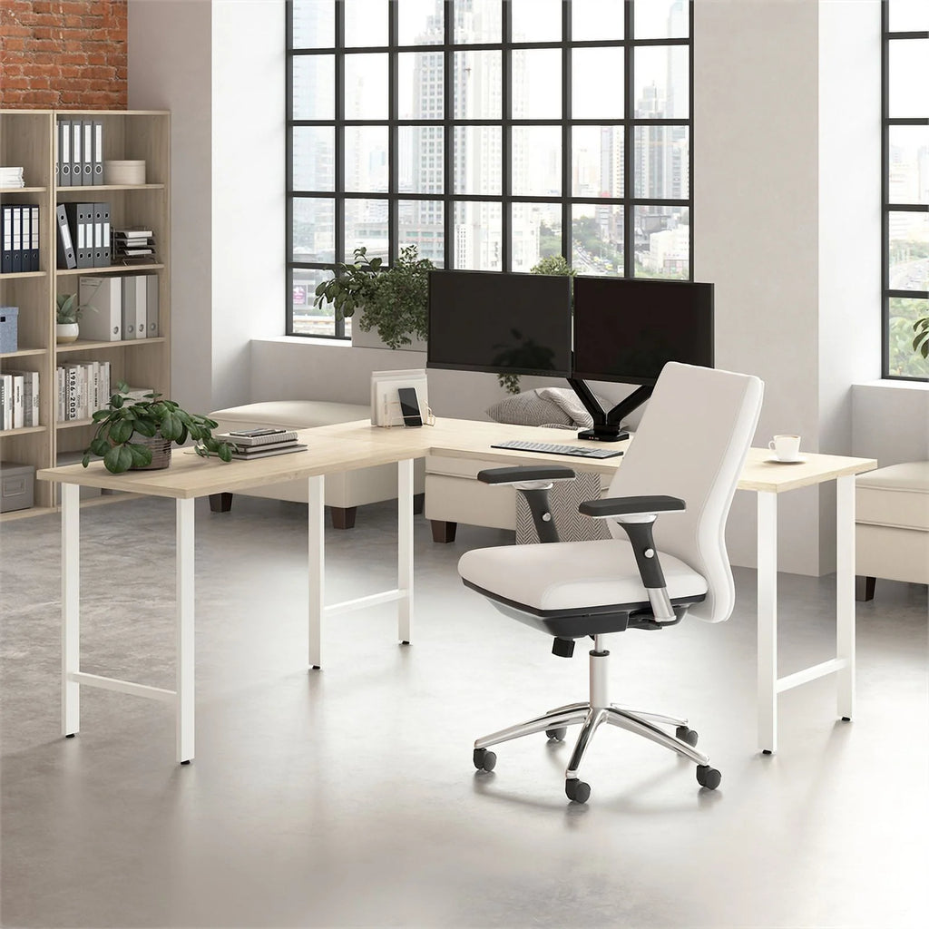 Engineered Wood Computer Desk with Metal Legs D584726