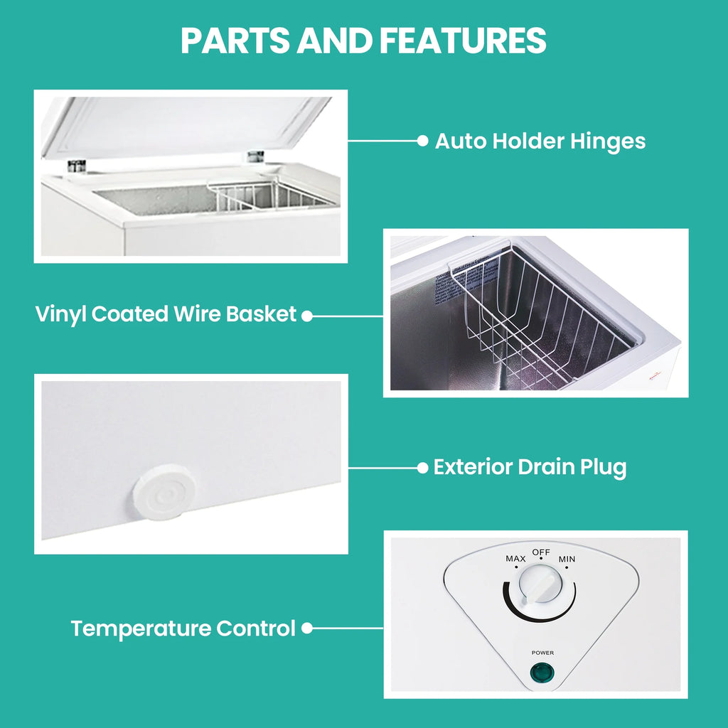 3.5 cu ft White Manual Defrost Chest Freezer G2399