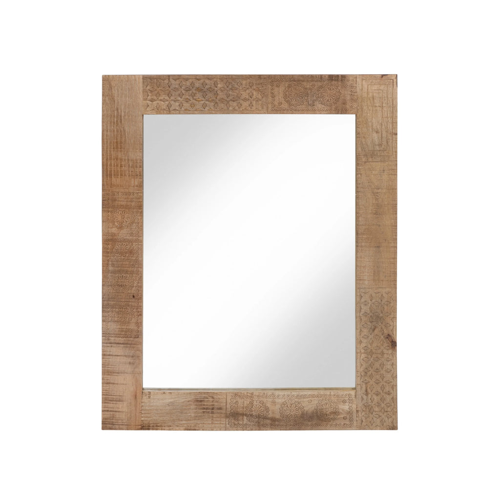 Natural Solid Wood Wall Mirror R5978