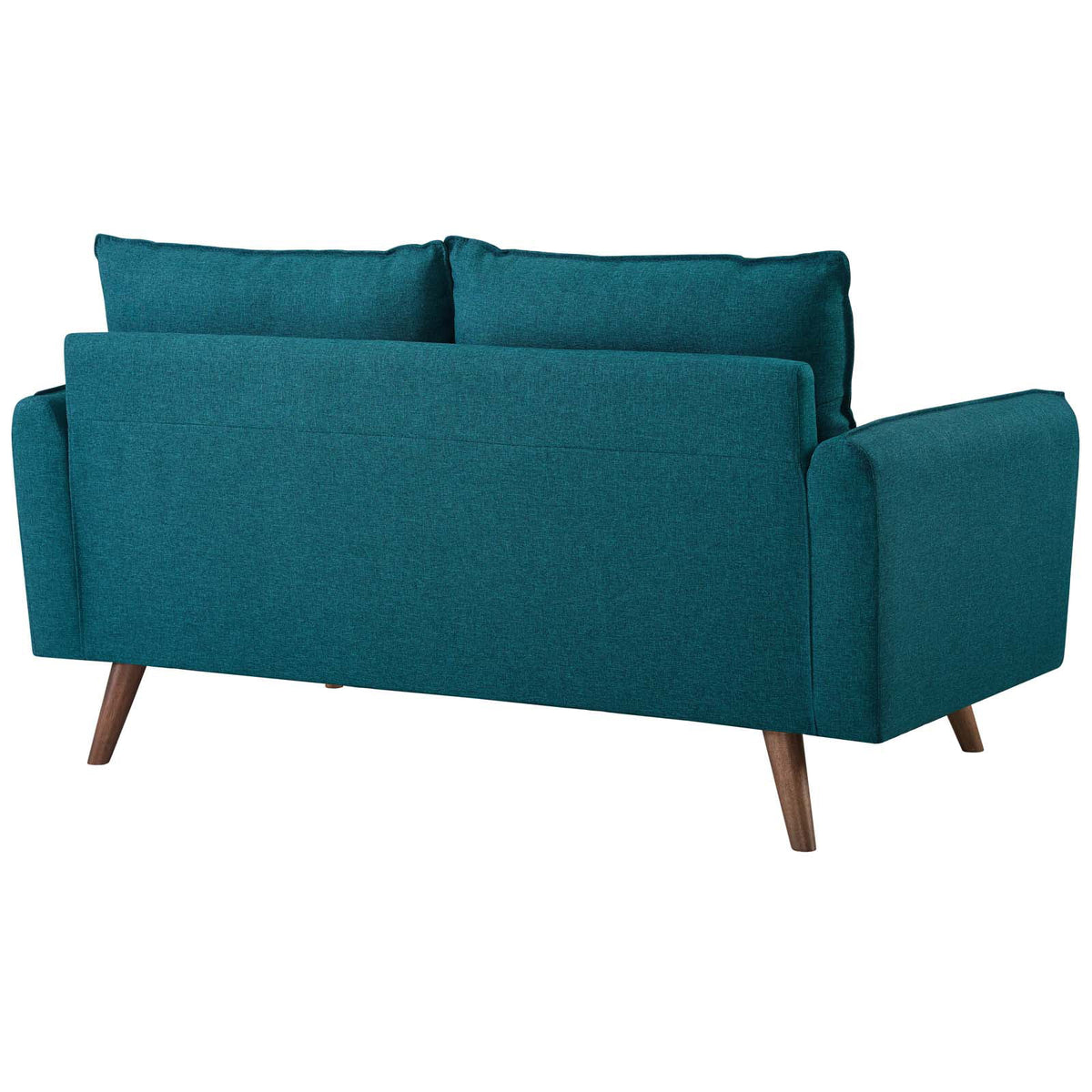 Teal Upholstered Fabric Loveseat K3528