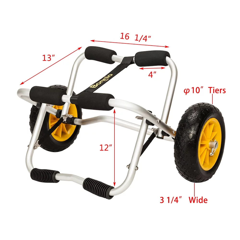 Foldable Kayak Cart with Airless Tires and 2 Ratchet Straps C229