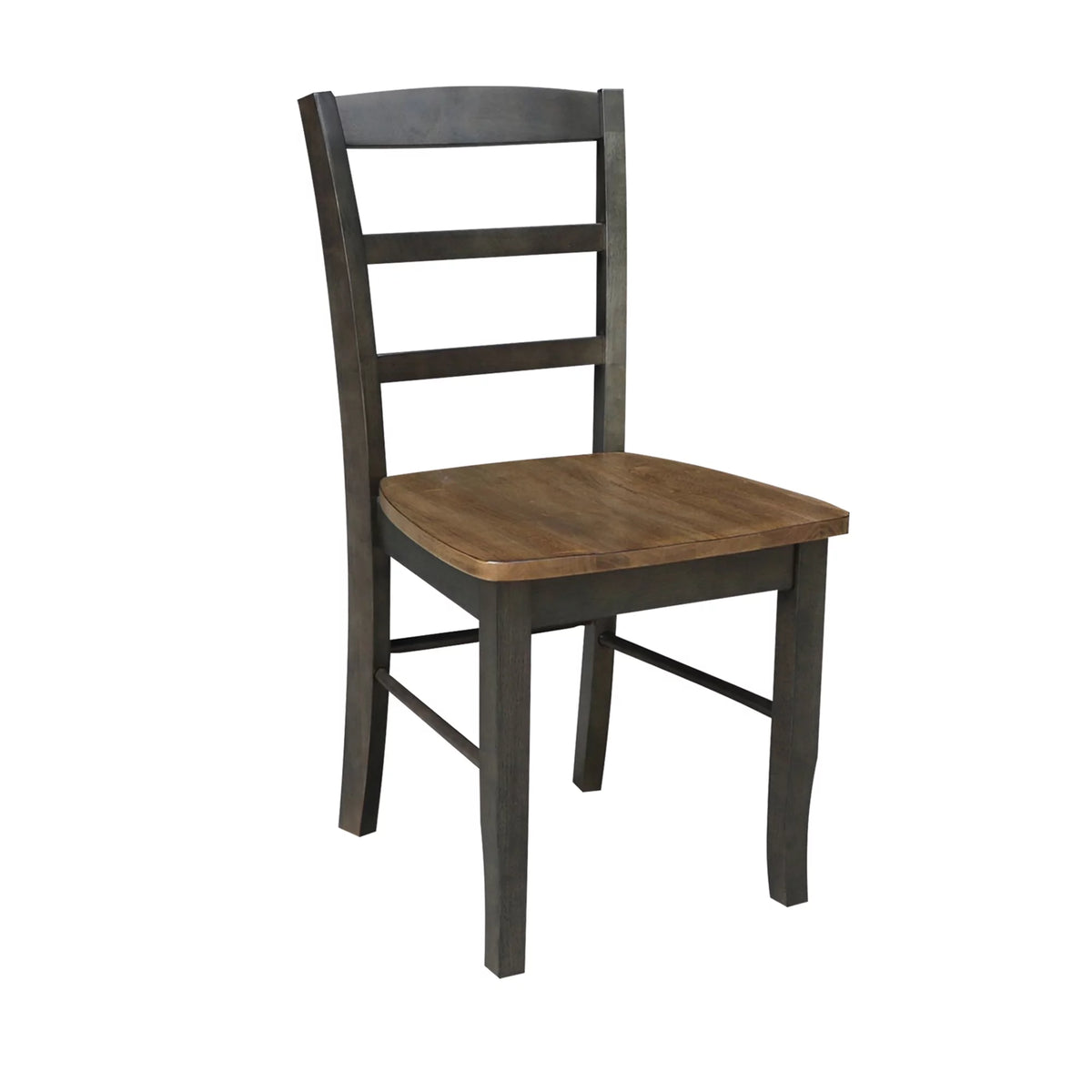 3-piece Solid Wood Dining Set with Round Pedestal Table and 2 Ladder Back Chairs N292363