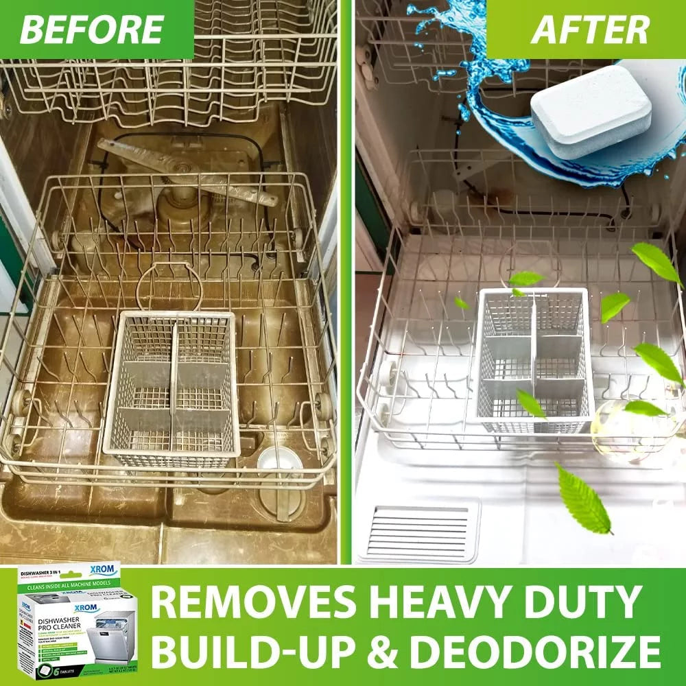 Dishwasher Cleaner and Descaler, 6 Treatments W983686