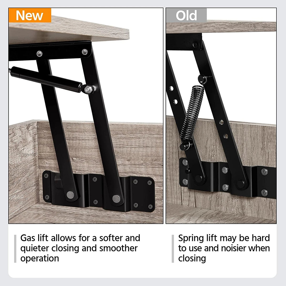 47.5" Lift Top Coffee Table with Hidden Storage Compartment V27962