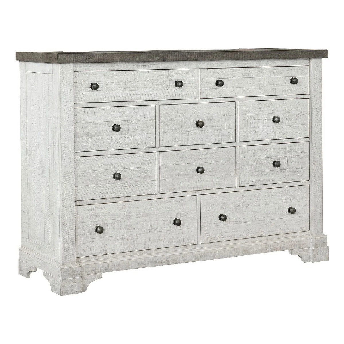 10 Drawer Wood Dresser White H87449