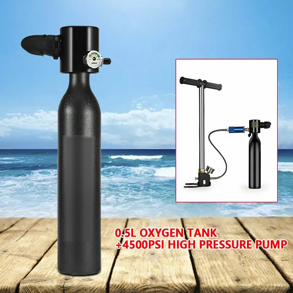 Mini Scuba Tank Diving Equipment Kit with 0.5L Oxygen Tank X555228