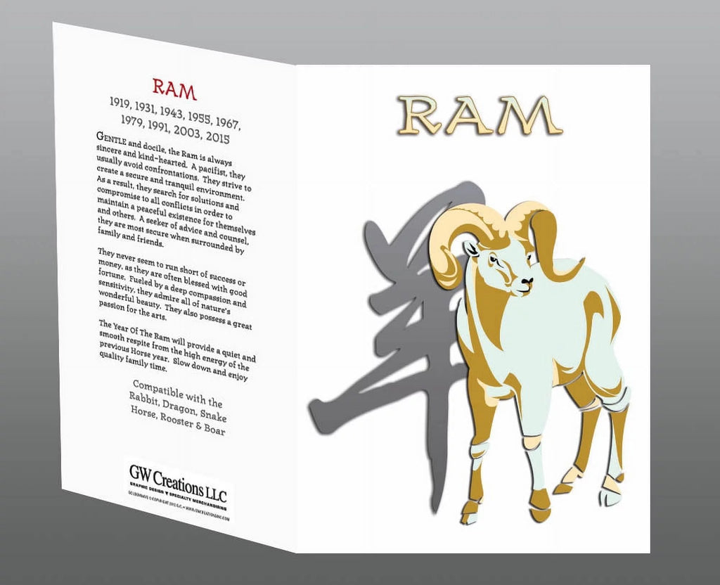 Chinese Zodiac Year of the RAM 6 Piece Gift Set F982