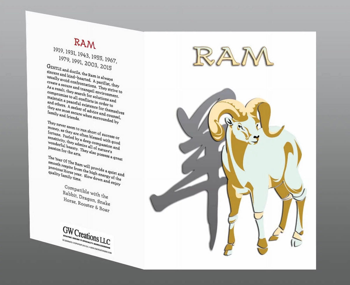 Chinese Zodiac Year of the RAM 6 Piece Gift Set F982