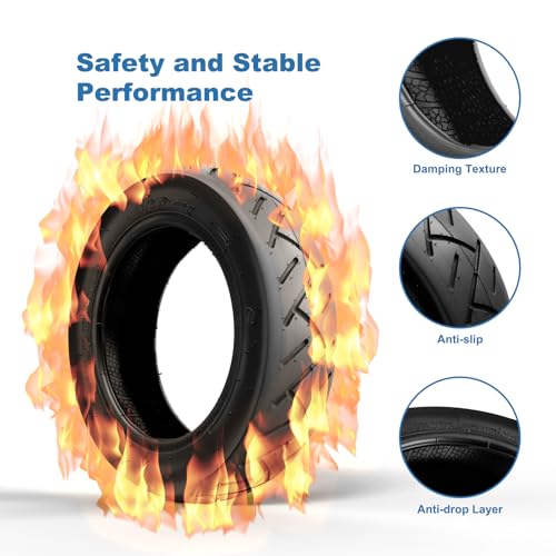 60/70-6.5 & 10x2.5 Pneumatic Scooter Tire and Tube Set of 4 G871585