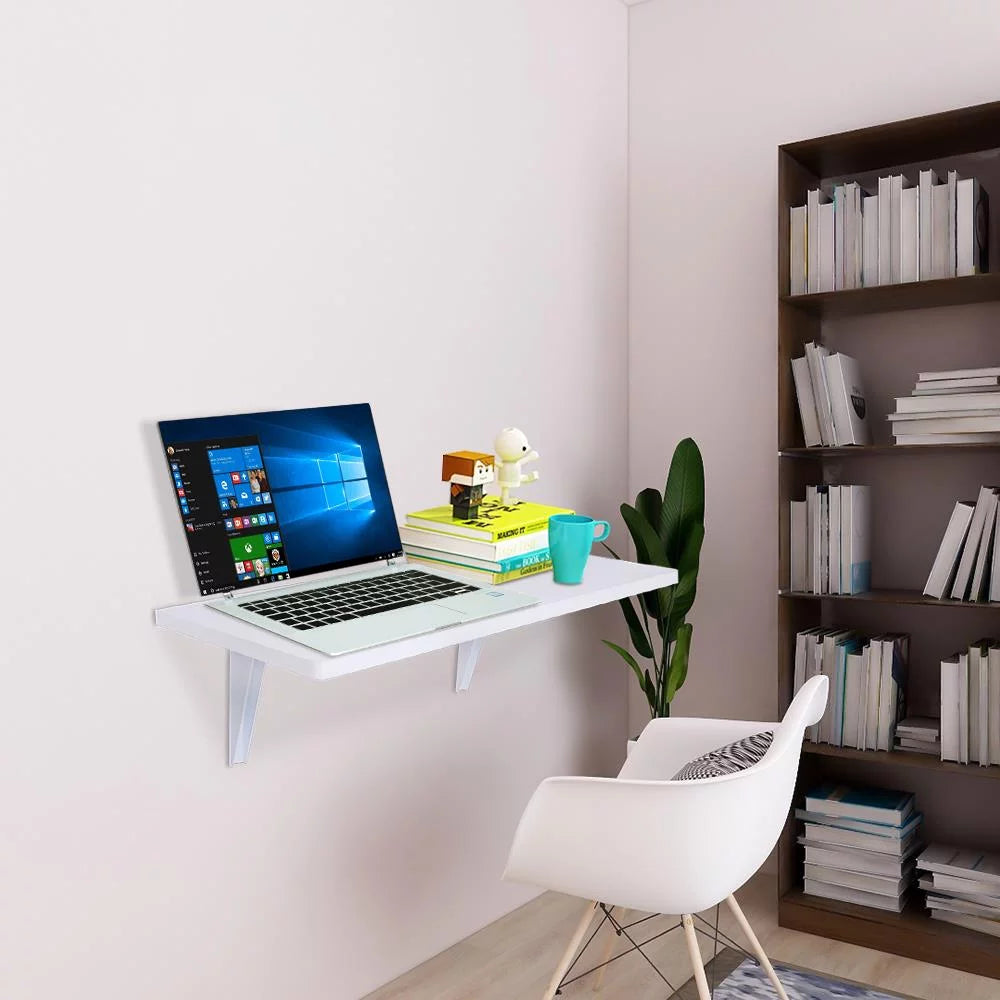 Wall-Mounted Folding Wooden Table White X98444