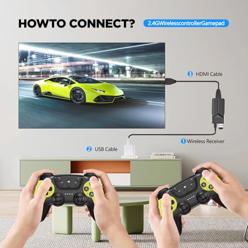 Wireless Retro Gaming Console with Dual Controllers U57114
